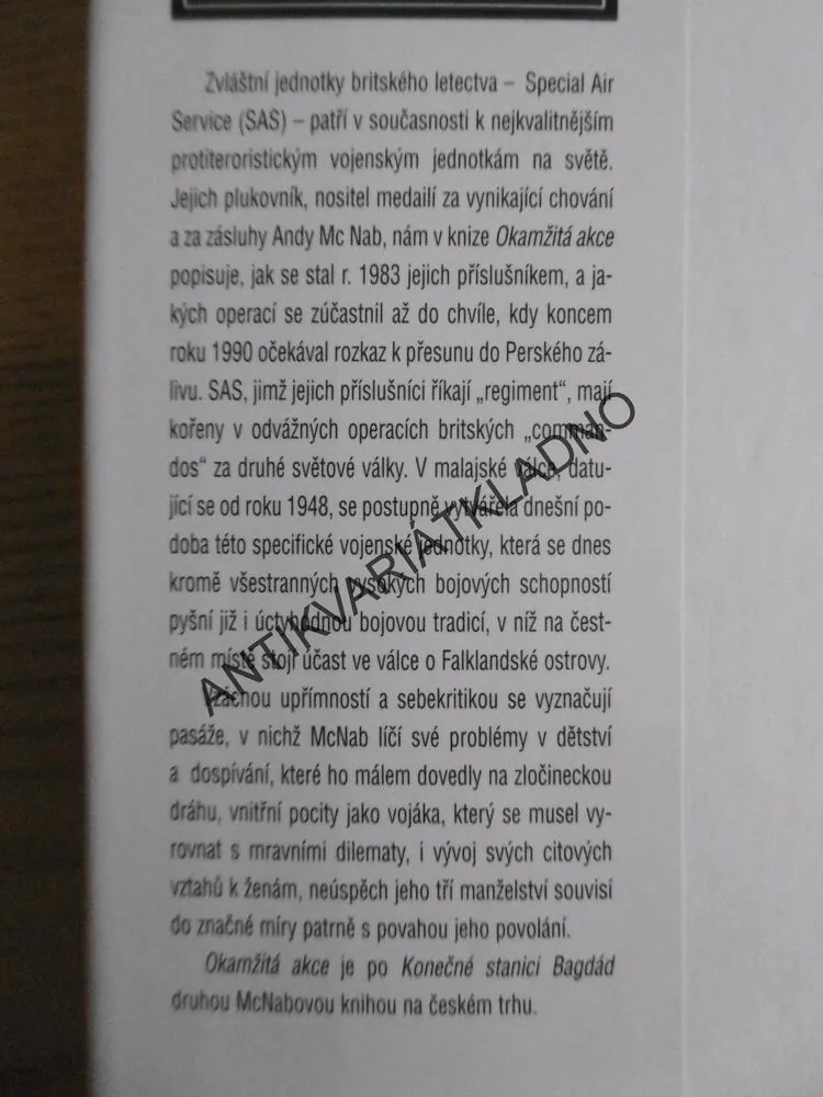 OKAMŽITÁ AKCE, ANDY MCNAB, **an