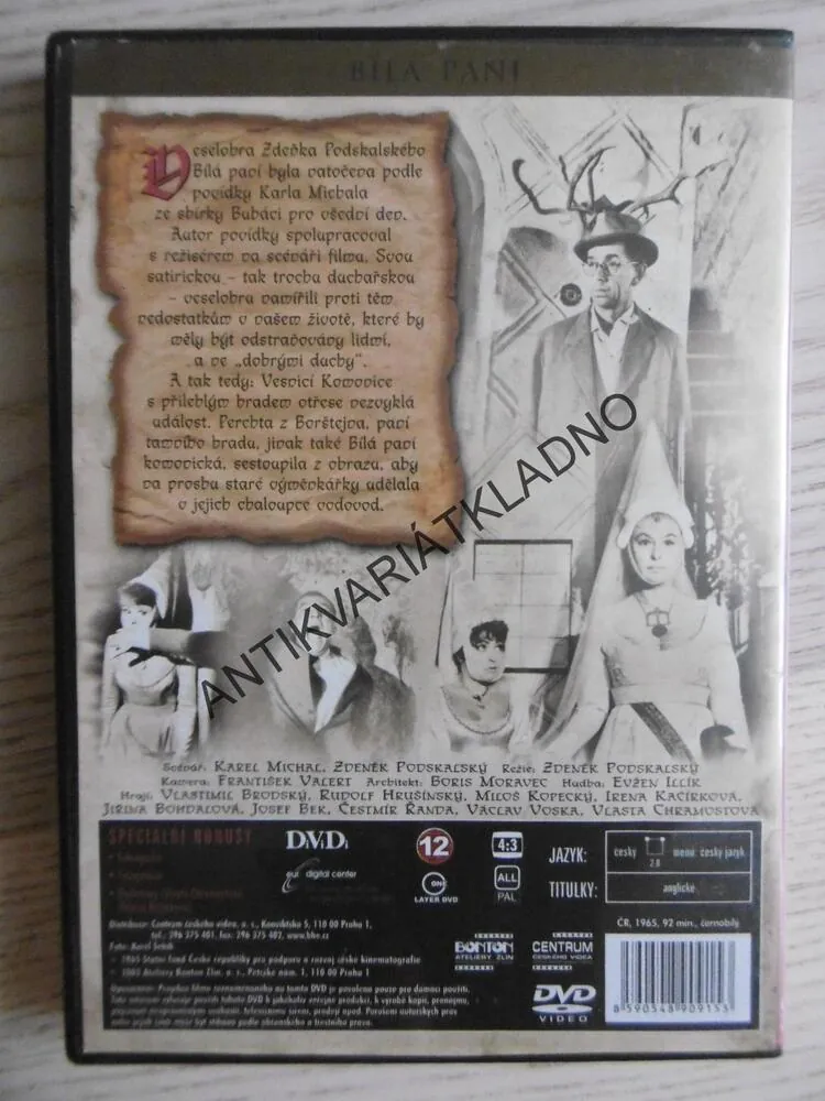 BÍLÁ PANÍ, DVD FILM ČR