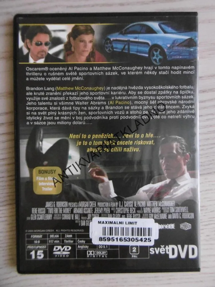 MAXIMÁLNÍ LIMIT, DVD FILM