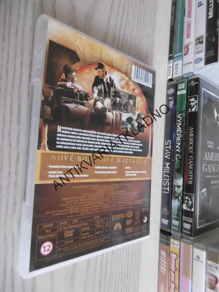 INDIANA JONES A POSLEDNÍ KŘÍŽOVÁ VÝPRAVA, DVD FILM