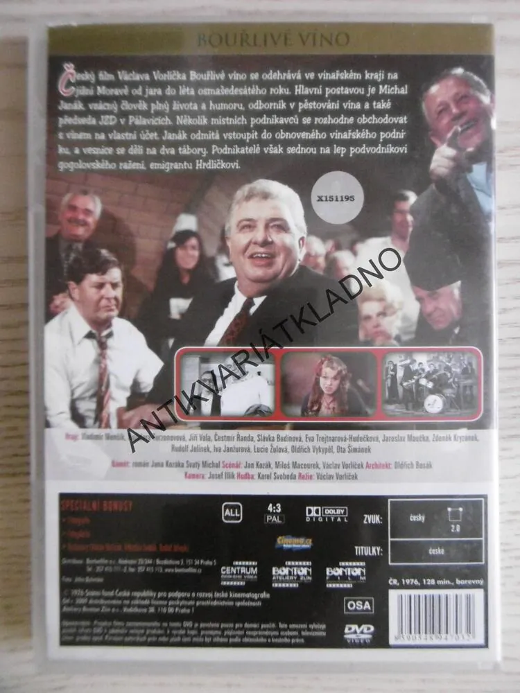 BOUŘLIVÉ VÍNO, DVD FILM 