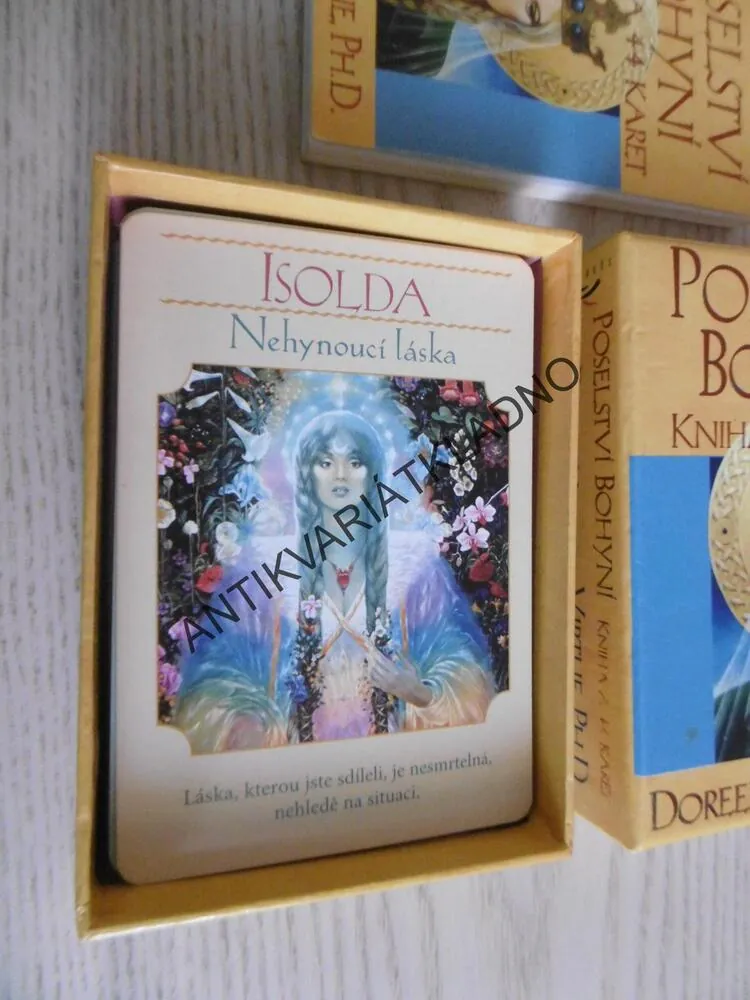 POSELSTVÍ BOHYNÍ, KNIHA A 44 KARET, DOREEN VIRTUE, VYKLÁDACÍ KARTY,