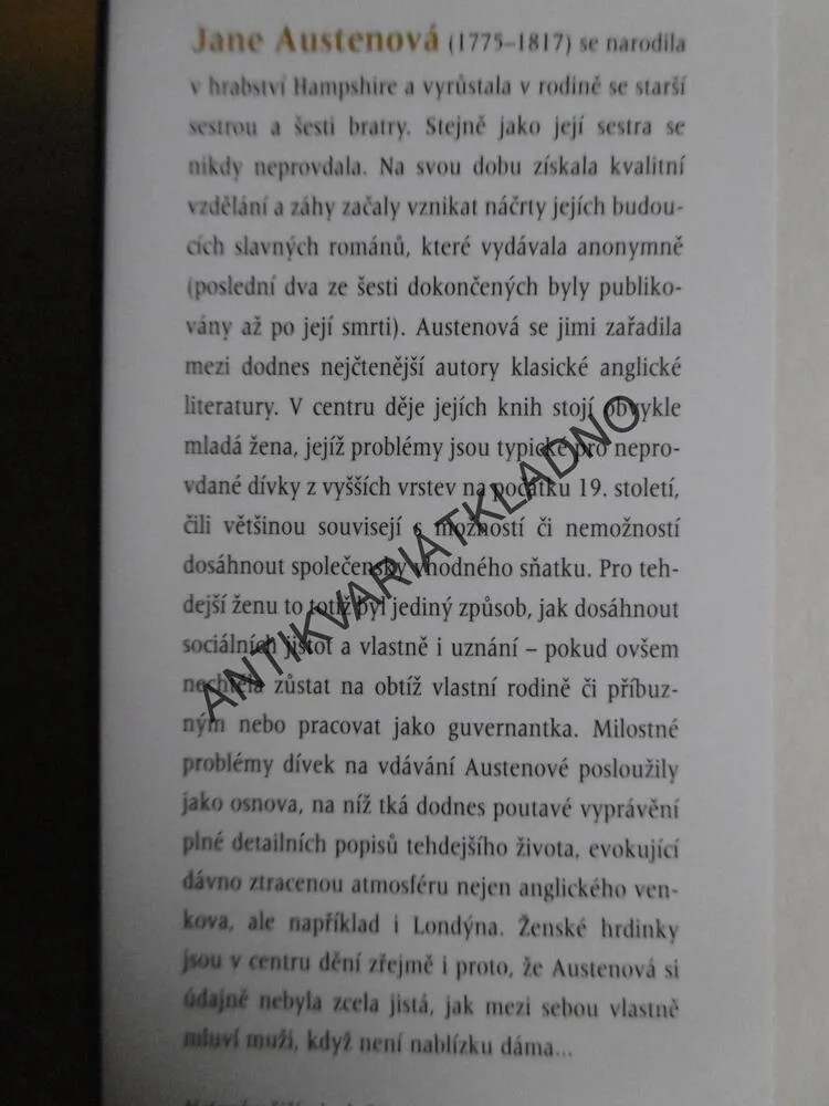 OPATSTVÍ NORTHANGER, JANE AUSTENOVÁ