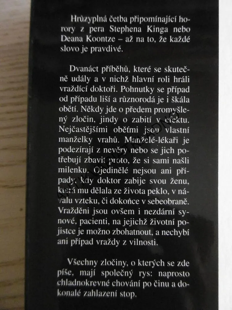 SMRT Z RUKOU LÉKAŘE, WENSLEY CLARKSON, **an