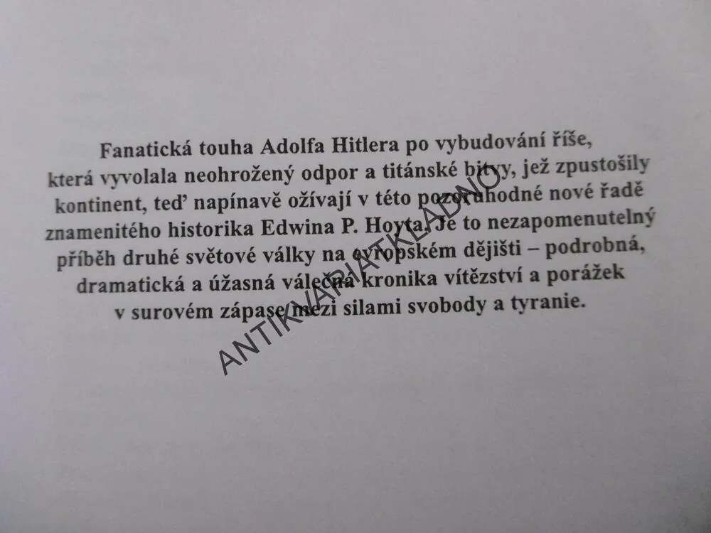 VÁLKA V EVROPĚ, EDWIN P. HOYT, 1. - 3. DÍL, **an