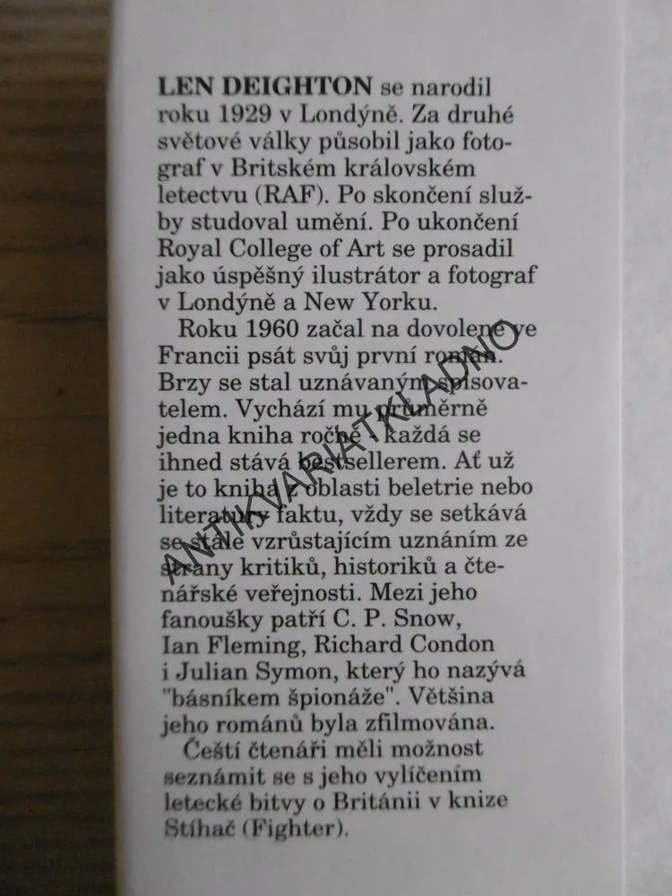 ZLATÉ MĚSTO, LEN DEIGHTON, **an