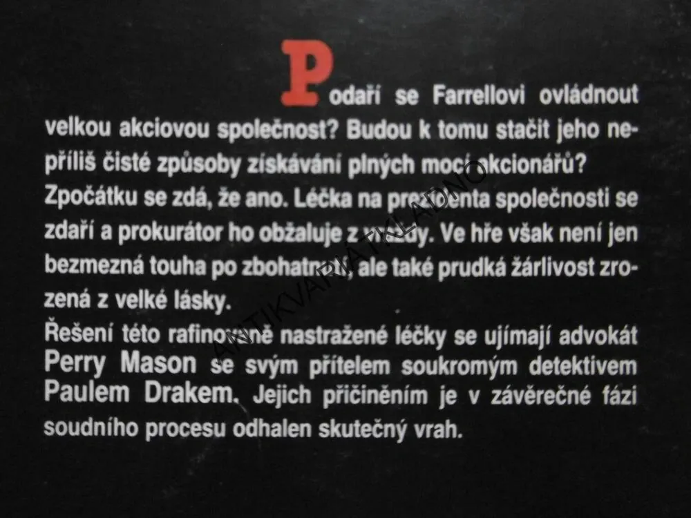 PŘÍPAD ODVÁŽNĚ NASTRAŽENÉ LÉČKY, ERLE STANLEY GARDNER, **an