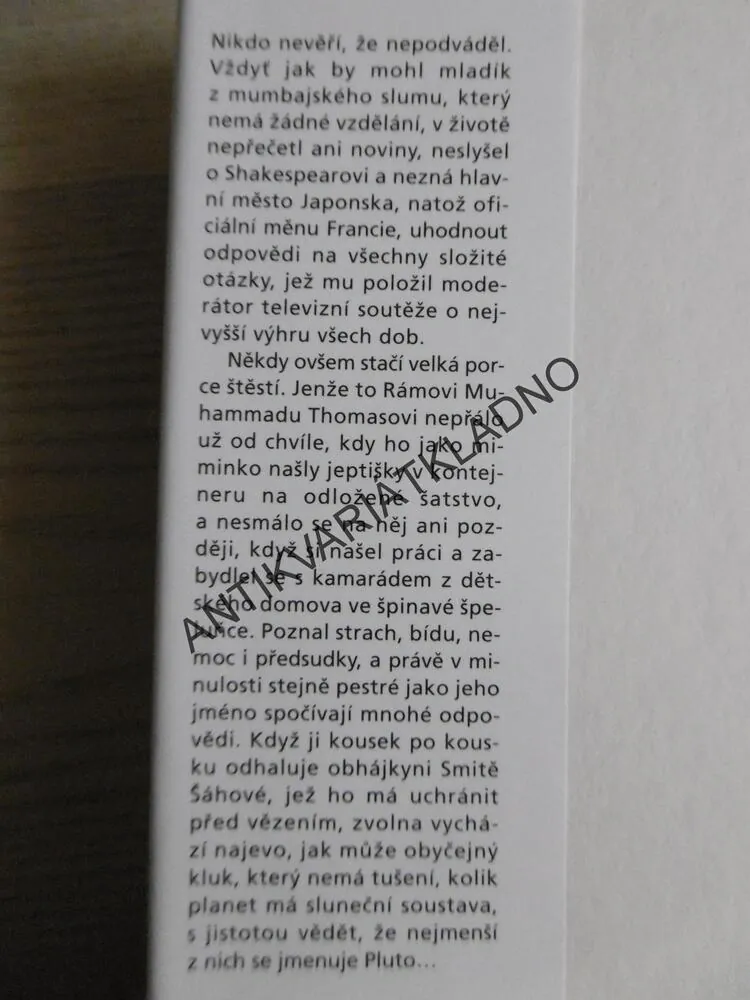 MILIONÁŘ Z CHATRČE, VIKAS SWARUP, **an