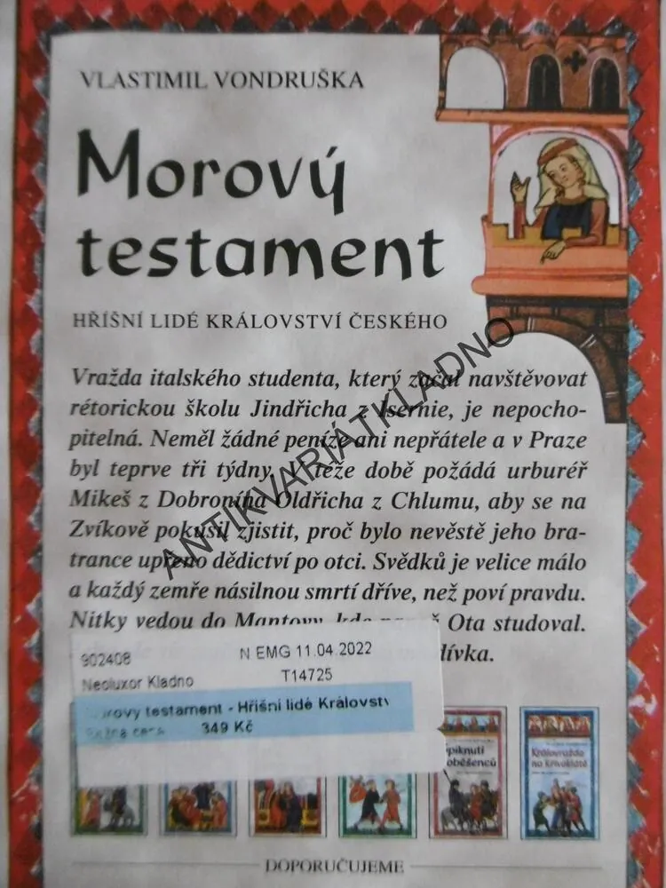 MOROVÝ TESTAMENT, VLASTIMIL VONDRUŠKA, **an
