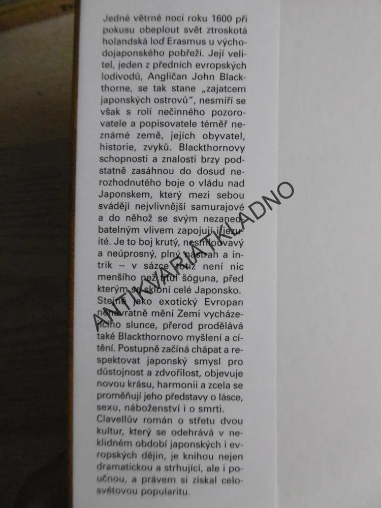 ŠÓGUN, JAMES CLAVELL, JAPONSKO, HISTORIE,