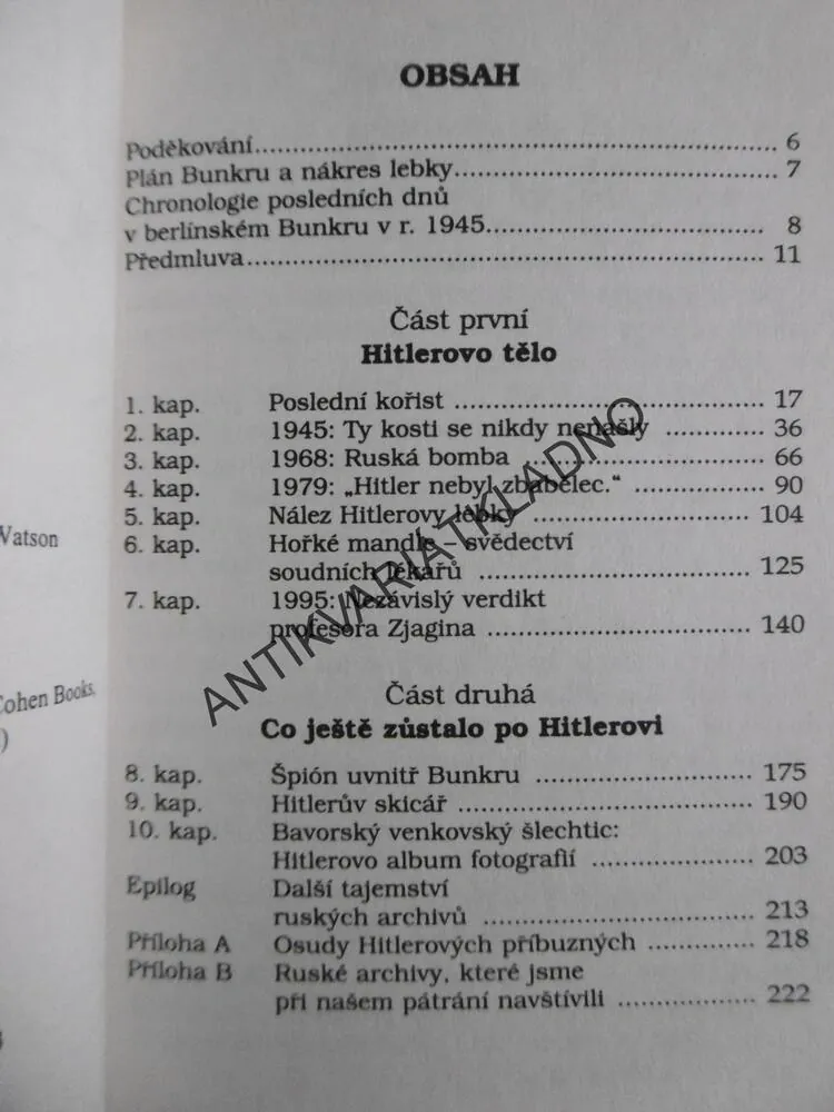 HITLEROVA SMRT, ADA PETROVOVÁ, PETER WATSON, **an