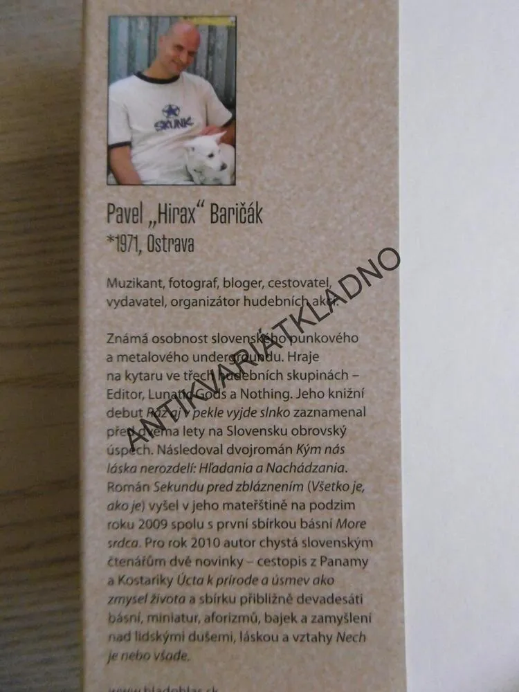 VTEŘINU PŘED ZBLÁZNĚNÍM (VŠECHNO JE, JAK JE), PAVEL "HIRAX" BARIČÁK, **an