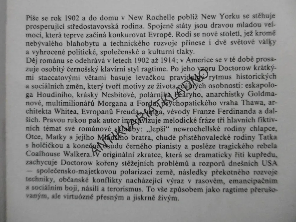 RAGTIME, E. L. DOCTOROW, **an
