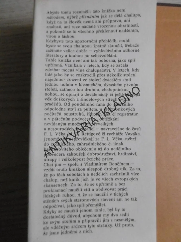 JAK SE DĚLÁ CHALUPA, FRANTIŠEK NEPIL, **an