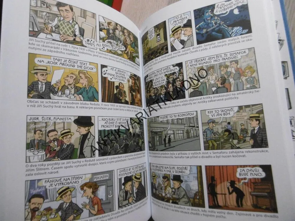 OBRÁZKY Z MODERNÍCH ČESKOSLOVENSKÝCH DĚJIN, KOMIKS,HISTORIE,ČERNÝ, FIBRICH, **an