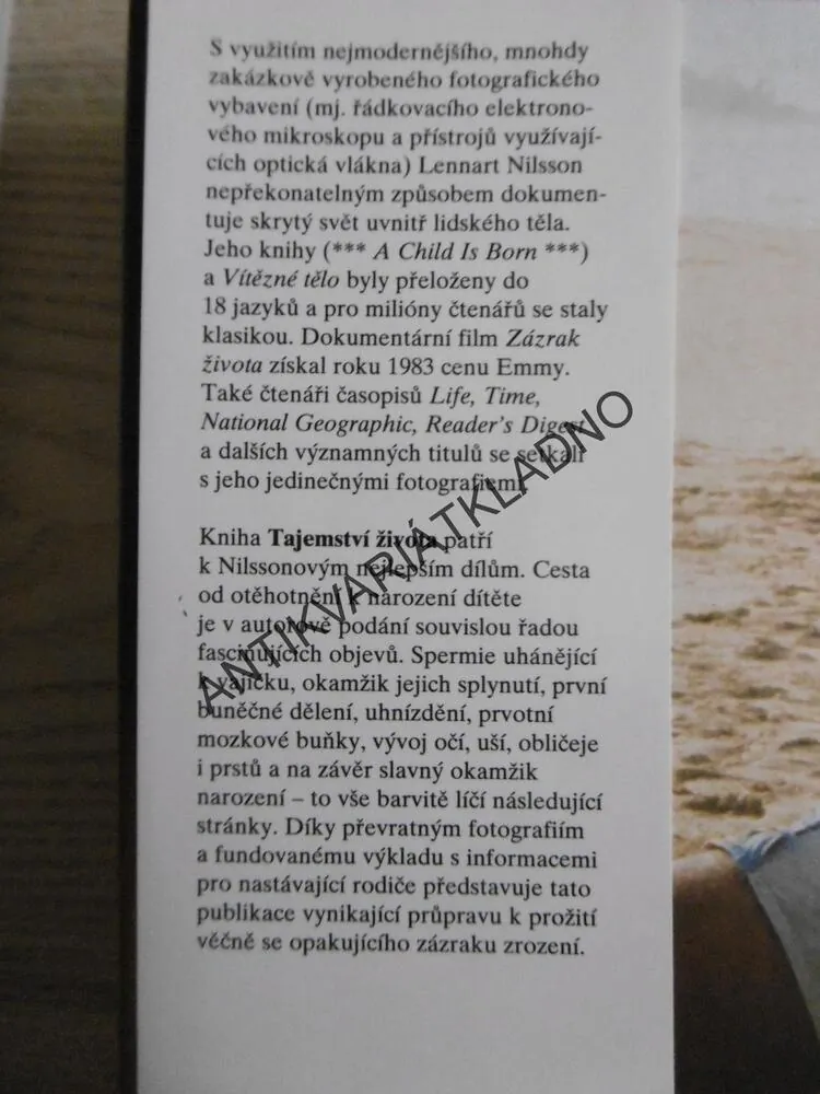 TAJEMSTVÍ ŽIVOTA, OD POČETÍ K PORODU, LENNART NILSSON, **an