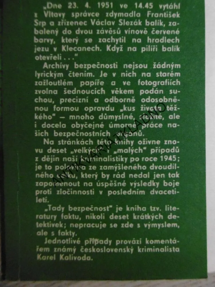 TADY BEZPEČNOST, R. JANSKÝ, **an