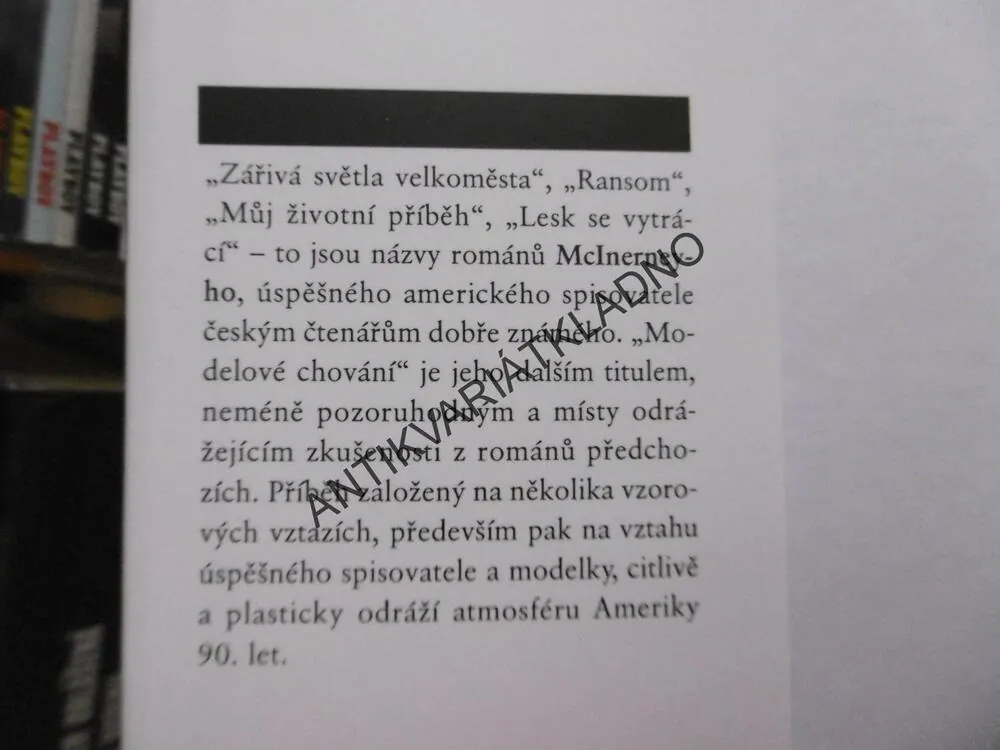 MODELOVÉ CHOVÁNÍ, JAY MCINERNEY, **an
