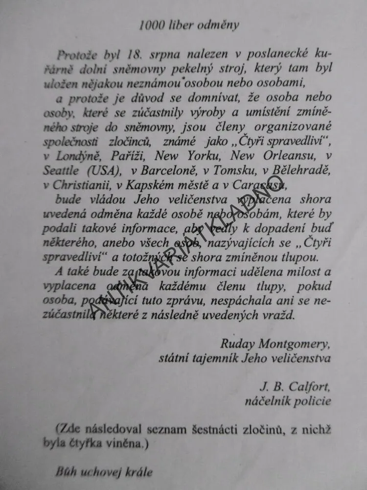 ČTYŘI SPRAVEDLIVÍ, EDGAR WALLACE, **an