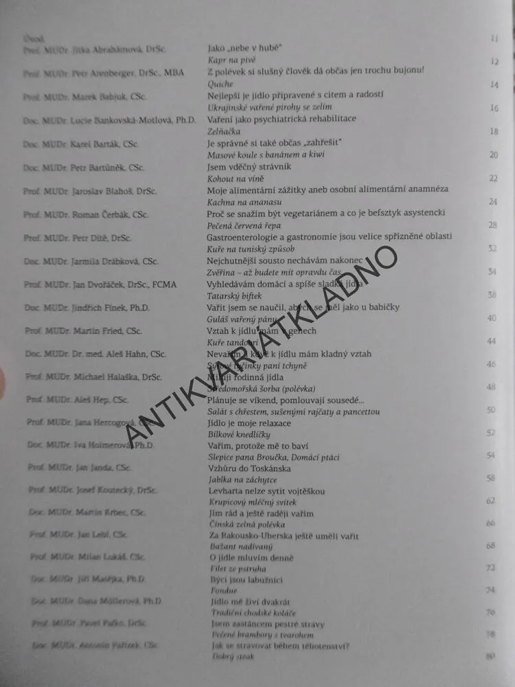 KUCHAŘKA LÉKAŘŮ ČESKÝCH, SVAČINA, ŠIROKÝ, RECEPTY, **an