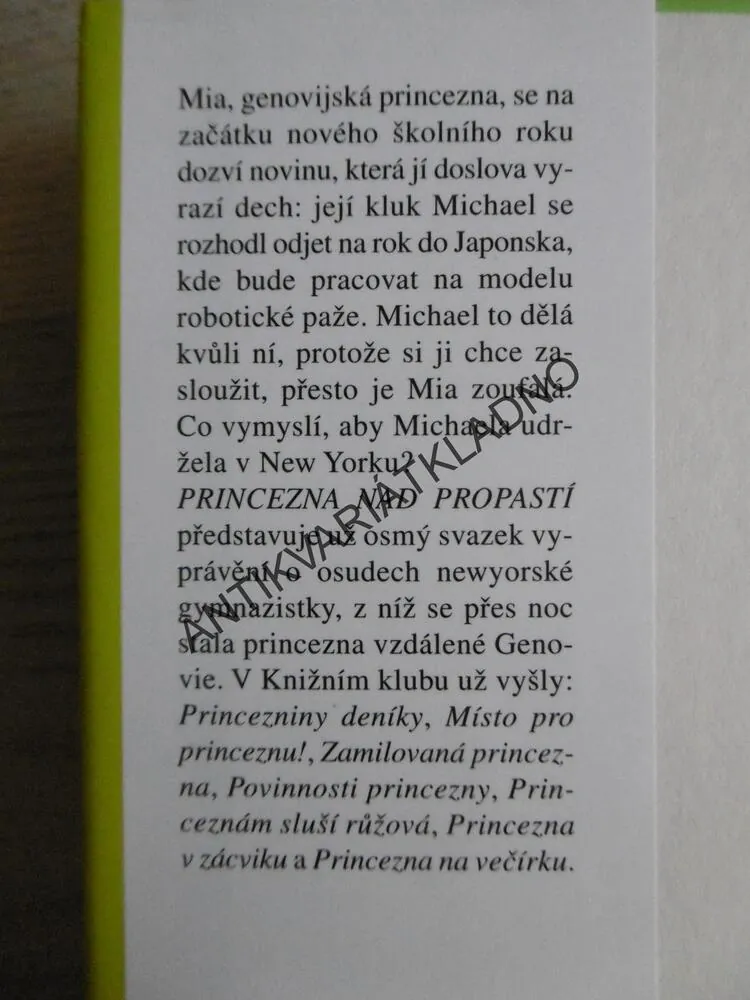 PRINCEZNA NAD PROPASTÍ, MEG CABOTOVÁ, **an