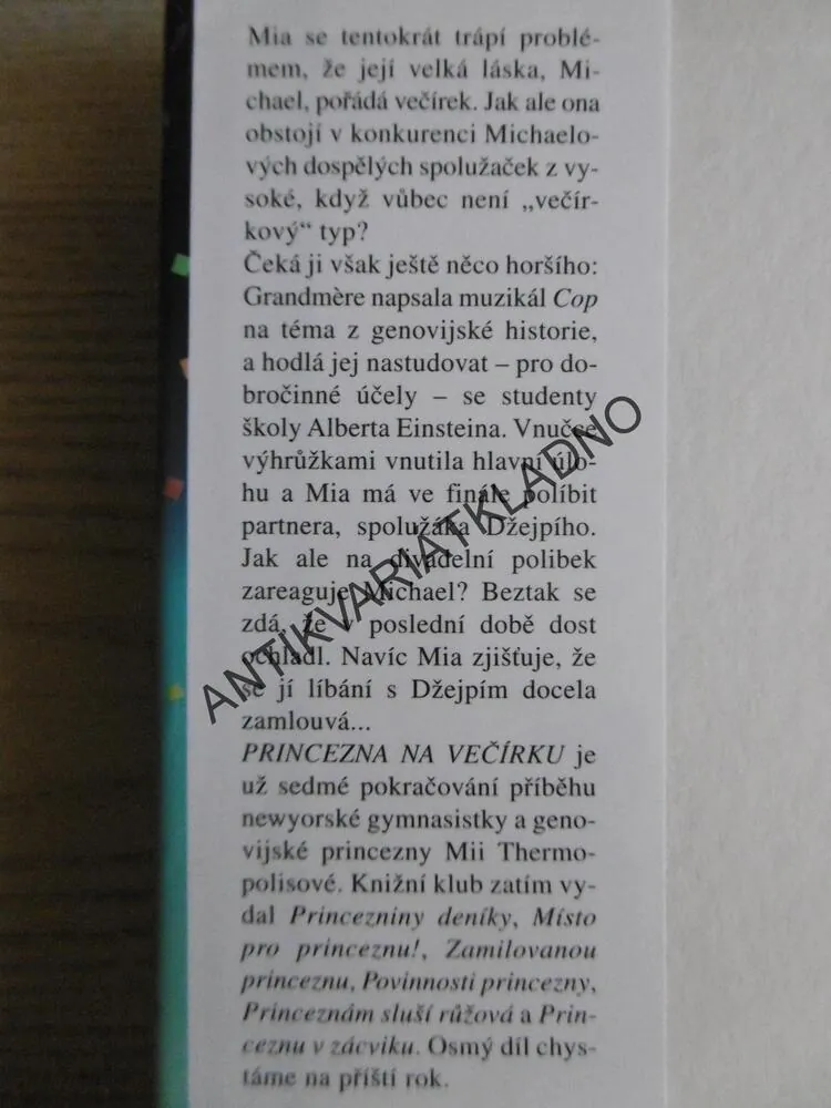 PRINCEZNA NA VEČÍRKU, MEG CABOTOVÁ, **an