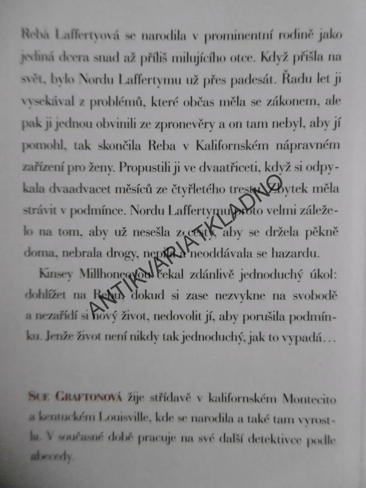 R... JAKO RISK, SUE GRAFTONOVÁ, **an