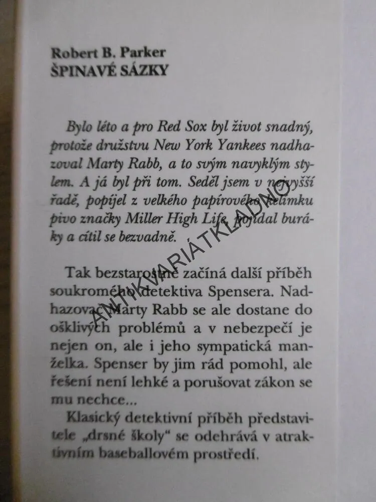 ŠPINAVÉ SÁZKY, ROBERT B. PARKER, **an