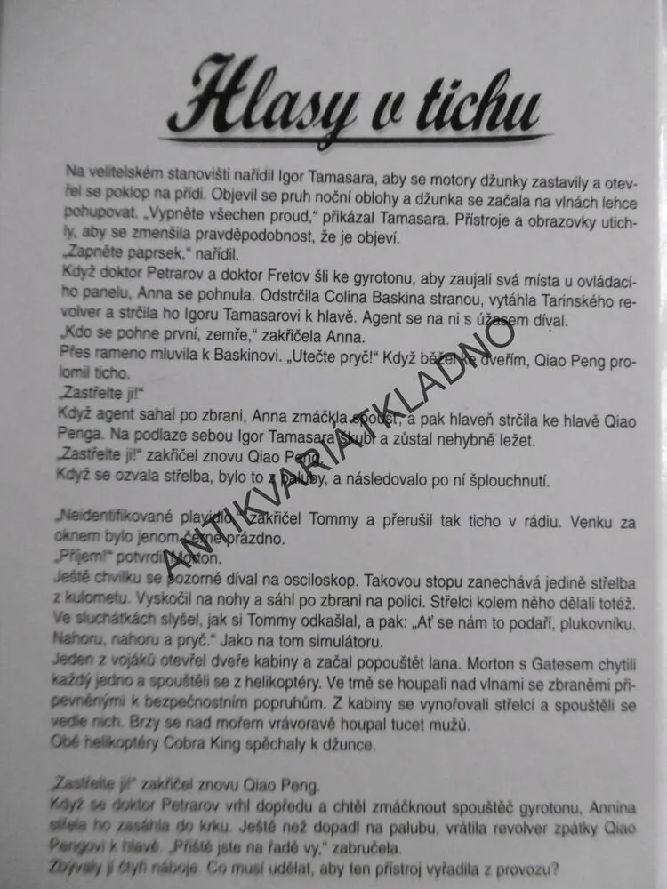 HLASY V TICHU, GORDON THOMAS, **an