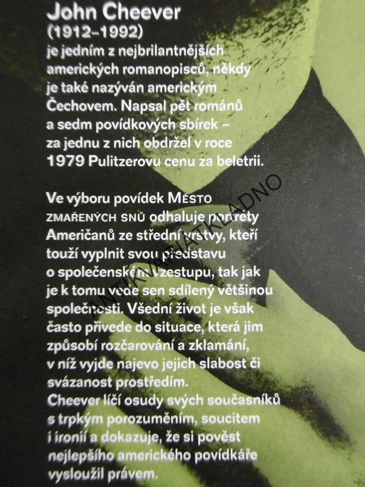 MĚSTO ZMAŘENÝCH SNŮ, JOHN CHEEVER, **an