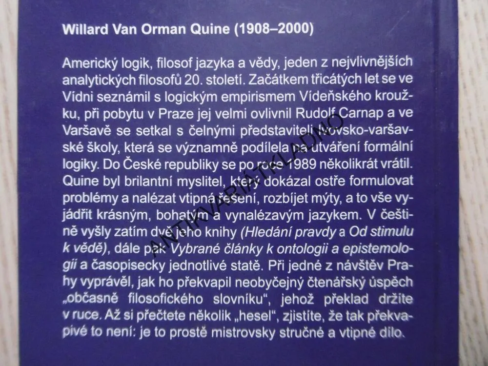 COVITOSTI, W. V. O. QUINE, **an