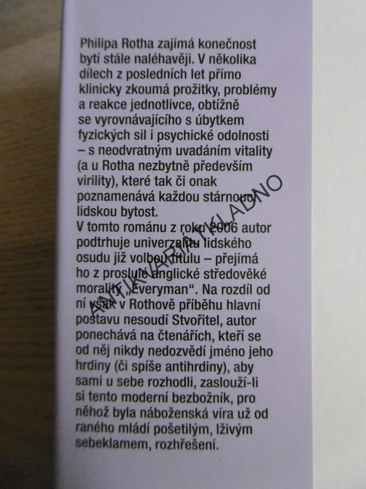 JAKO KAŽDÝ ČLOVĚK, PHILIP ROTH, **an