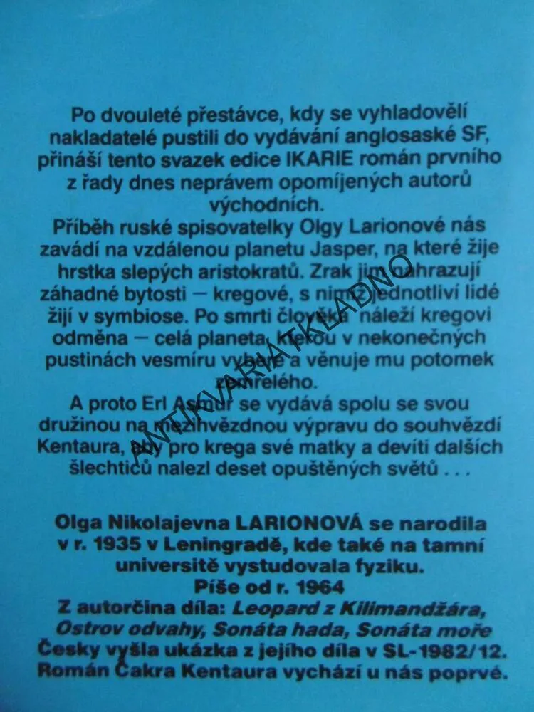 ČAKRA KENTAURA, OLGA N. LARIONOVÁ, **an