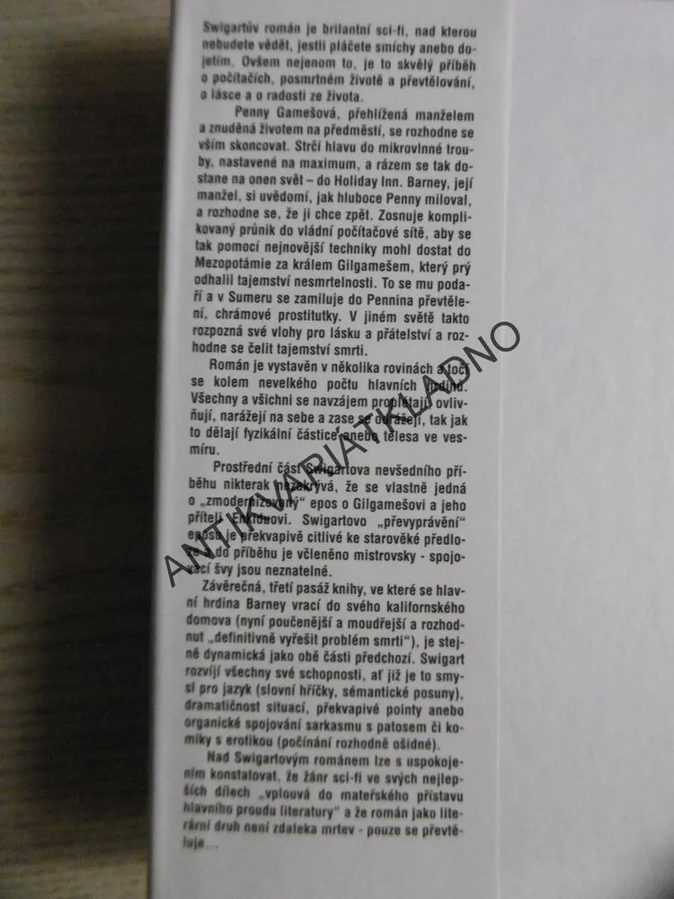 CESTA ČASEM, ROB SWIGART, **an