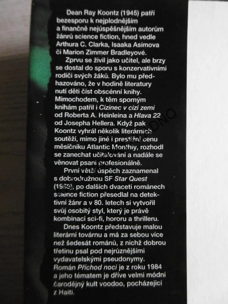 PŘÍCHOD NOCI, DEAN KOONTZ, **an