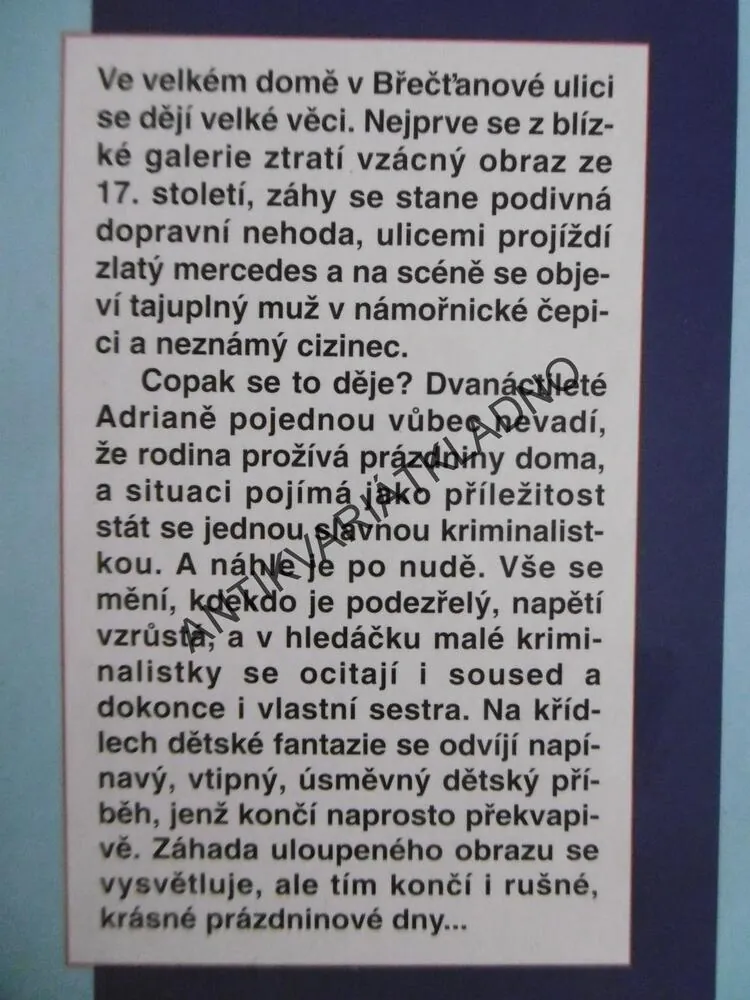 ADRIANIN PRVNÍ PŘIPAD, JELA MLČOCHOVÁ, **an