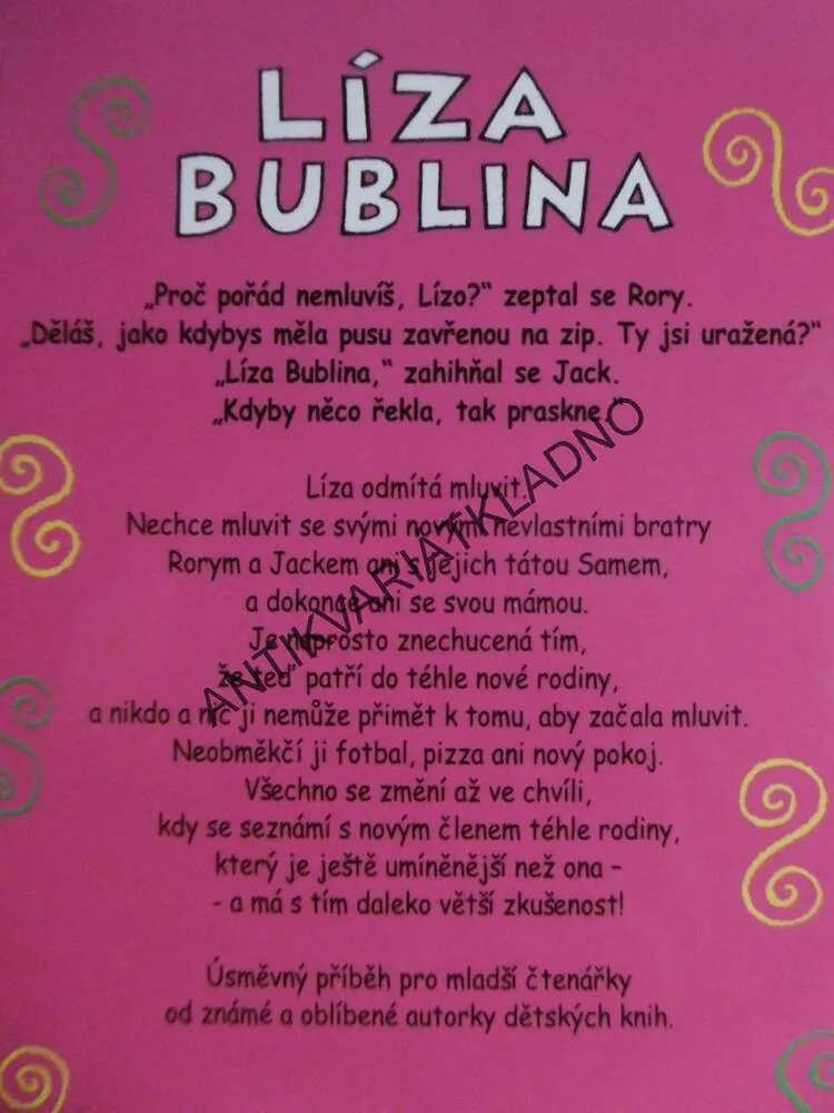 LÍZA BUBLINA, JACQUELINE WILSONOVÁ, **an
