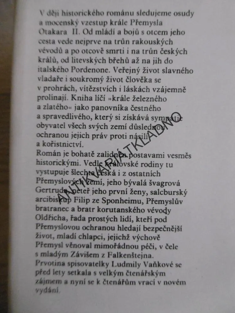 KRÁL ŽELEZNÝ, KRÁL ZLATÝ, LUDMILA VAŇKOVÁ, **an