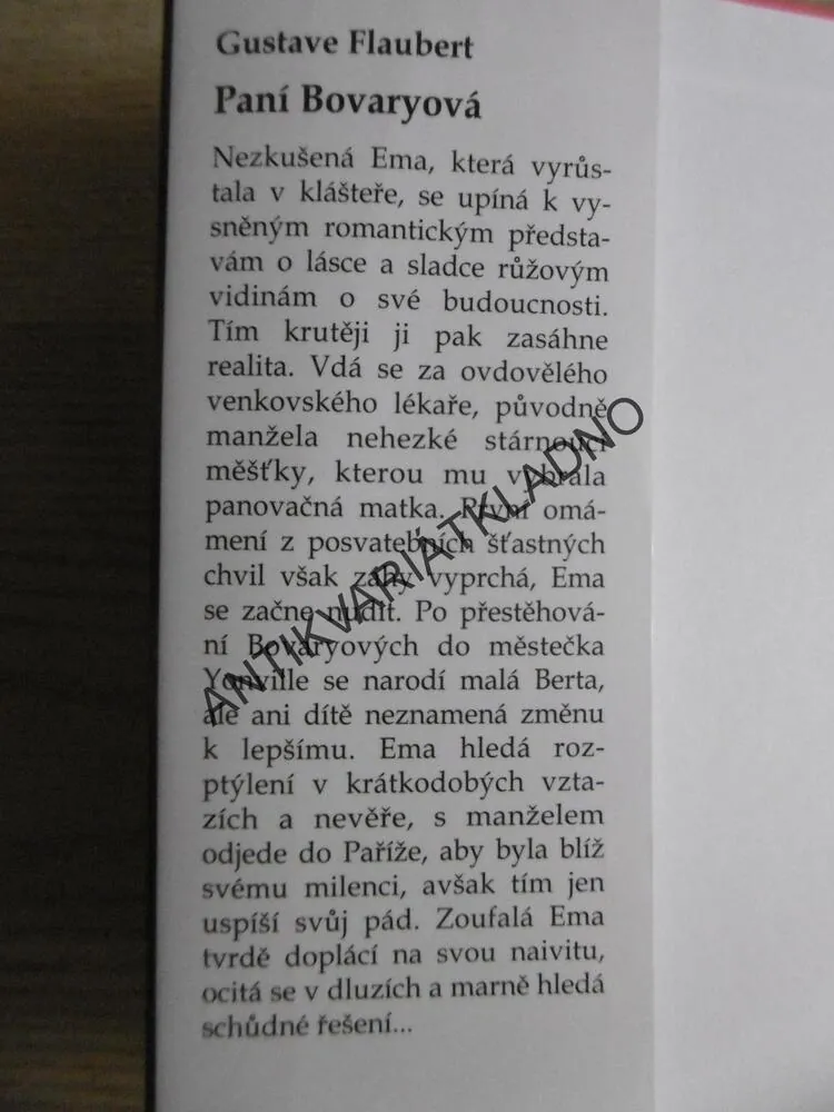 PANÍ BOVARYOVÁ, GUSTAVE FLAUBERT, **an