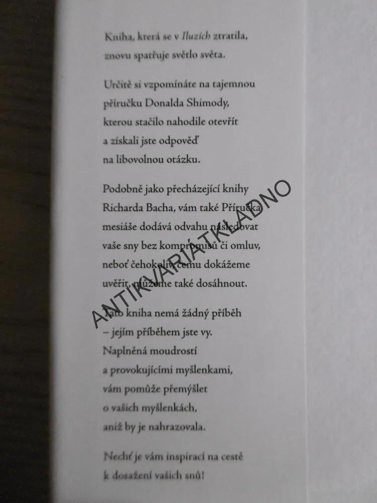 PŘÍRUČKA MESIÁŠE, RADY PRO VYSPĚLOU DUŠI, RICHARD BACH