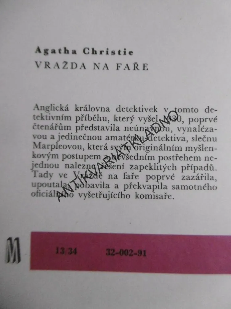 VRAŽDA NA FAŘE, AGATHA CHRISTIE, **an