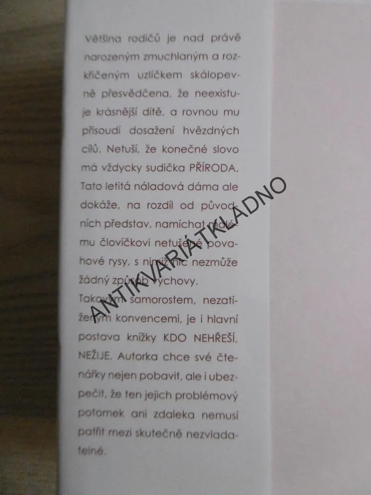 KDO NEHŘEŠÍ, NEŽIJE, MARCELA MLYNÁŘOVÁ, **an