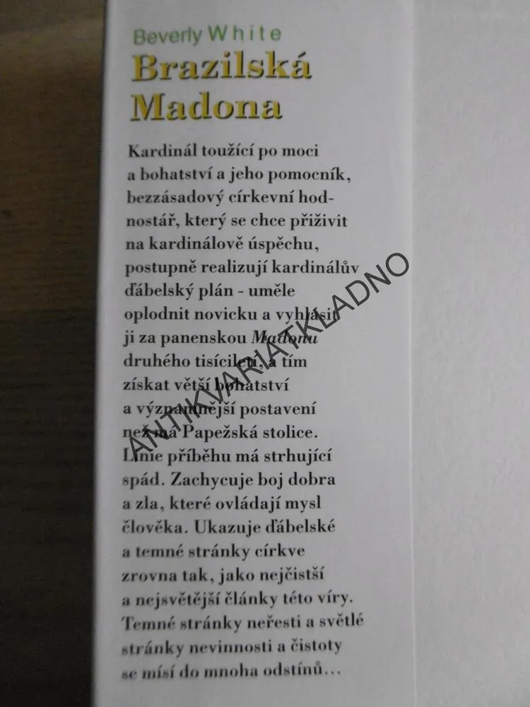 BRAZILSKÁ MADONA, BEVERLY WHITE, **an