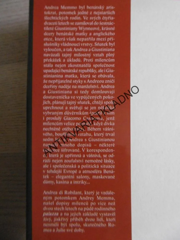 MILENCI Z BENÁTEK, ANDREA DI ROBILANT, **an