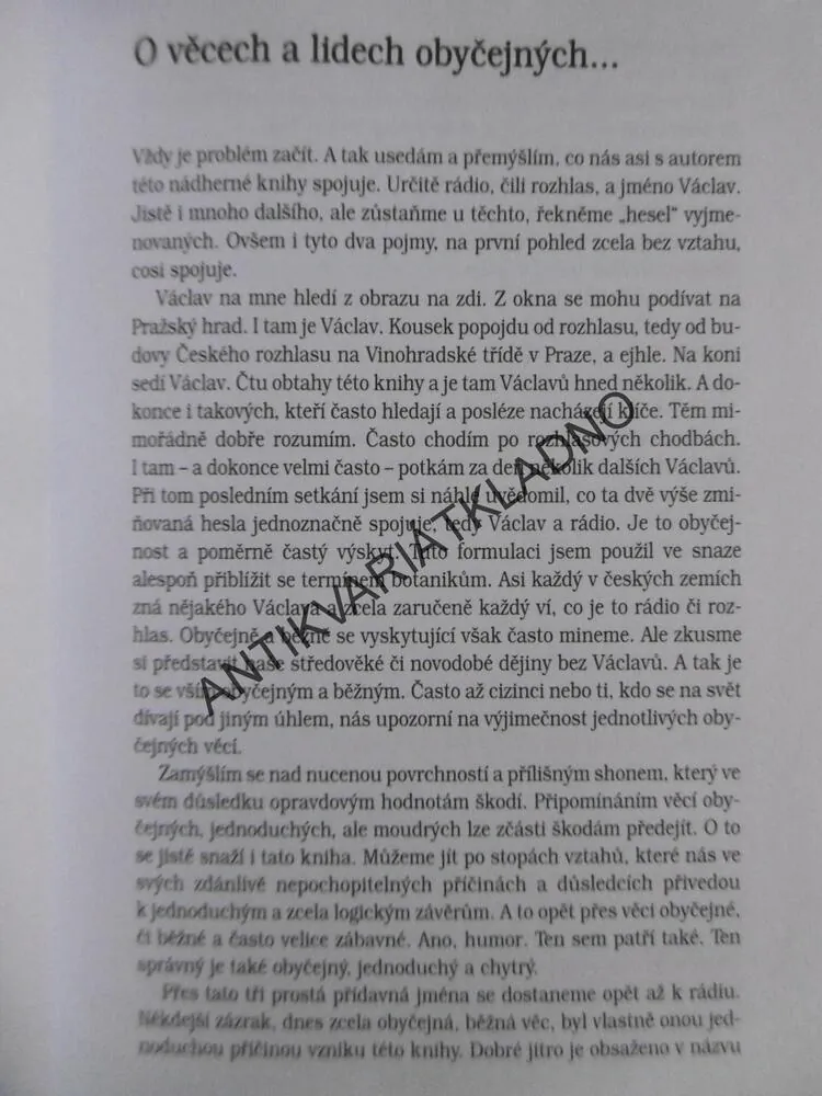 MOJE VZPOMÍNKOVÁ DOBRÁ JITRA, VÁCLAV VĚTVIČKA, **an