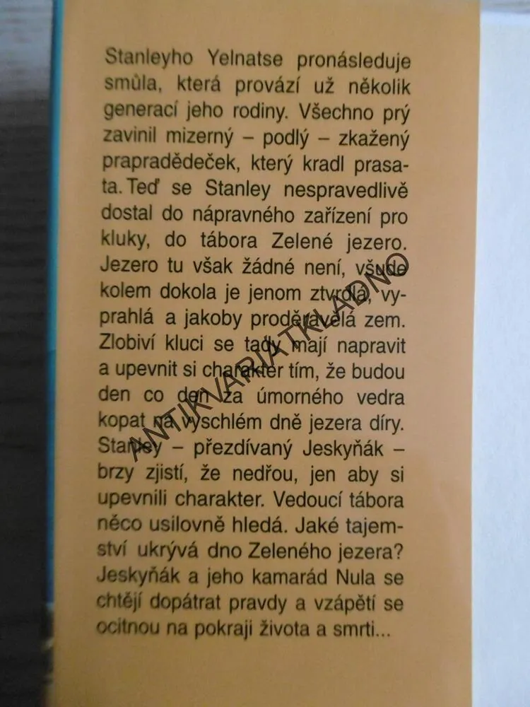 DÍRY ANEB... TAJEMSTVÍ ZELENÉHO JEZERA, LOUIS SACHAR, **an