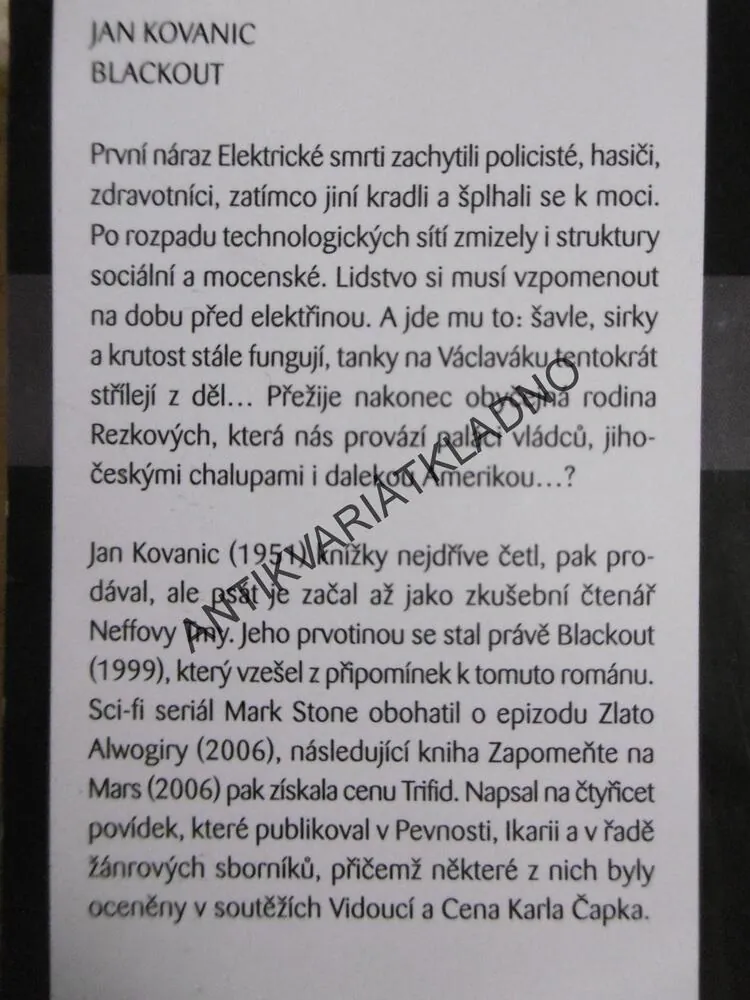 BLACKOUT, JAN KOVANIC, **an