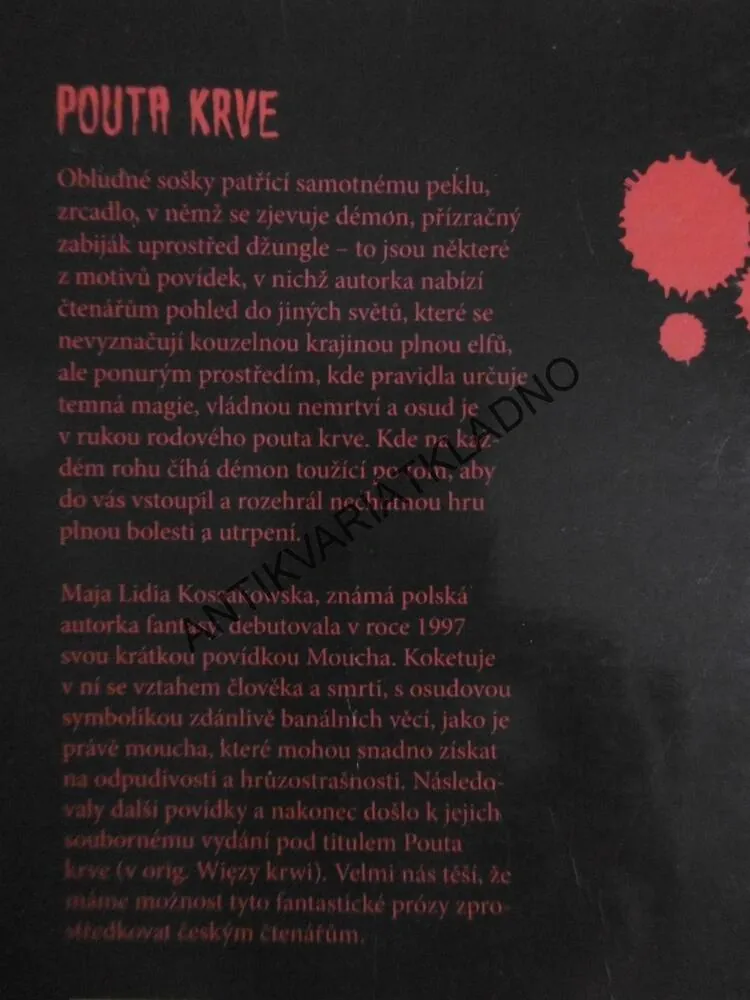 POUTA KRVE, MAJA LIDIA KOSSAKOWSKÁ, **an