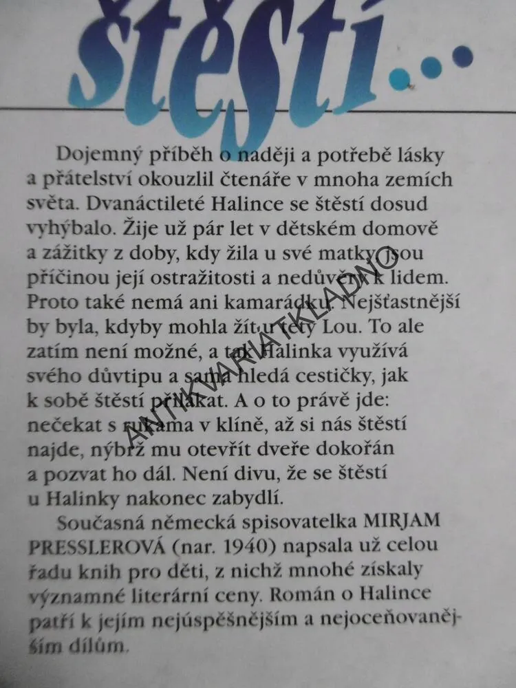 KDYŽ PŘICHÁZÍ ŠTĚSTÍ..., MIRJAM PRESSLEROVÁ, **an