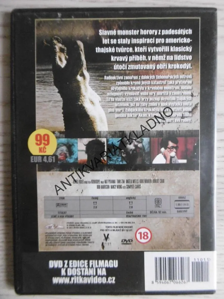 KROKODÝL, DVD FILM HOROR